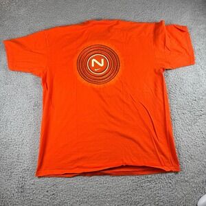 Y2K Nike Center Swoosh Shirt Men's Large Orange Basketball Logo Vintage